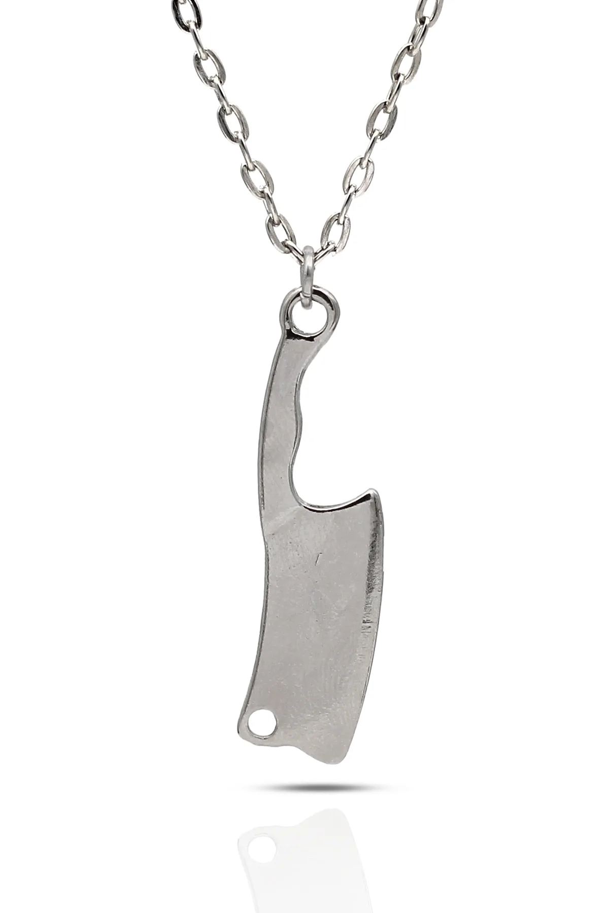 Masterchef Aşcı Satır Kolye - Gümüş Renk - Klasik Zincir - 65 cm